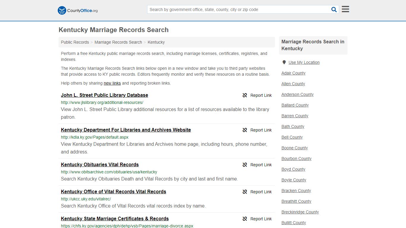 Marriage Records Search - Kentucky (Marriage Licenses ...